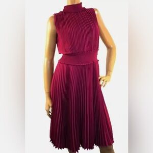 Elegant Plum Nanette Lepore Pleated Dress